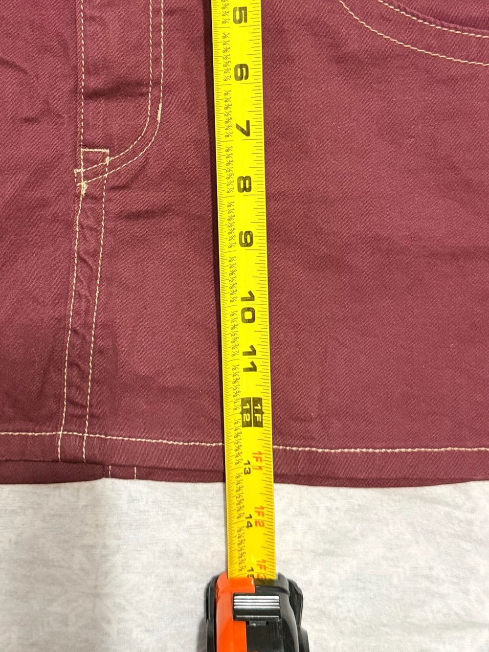 Celebrity Pink Women’s Burgundy Mini Skirt Size Large Double Button Stretch Y2K - Picture 4 of 5